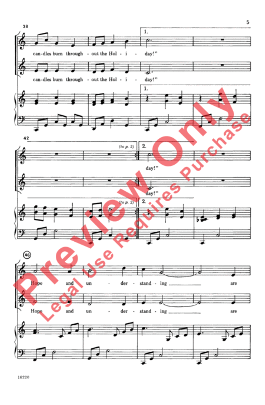Light the Candles Light the Candles Choir scores gallery preview page 5