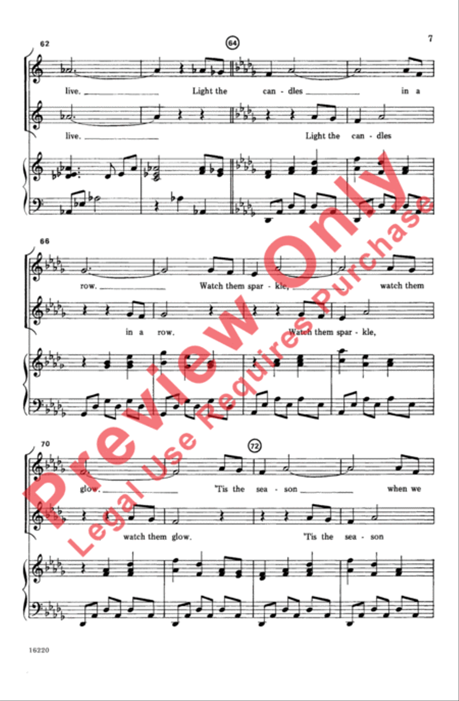 Light the Candles Light the Candles Choir scores gallery preview page 7