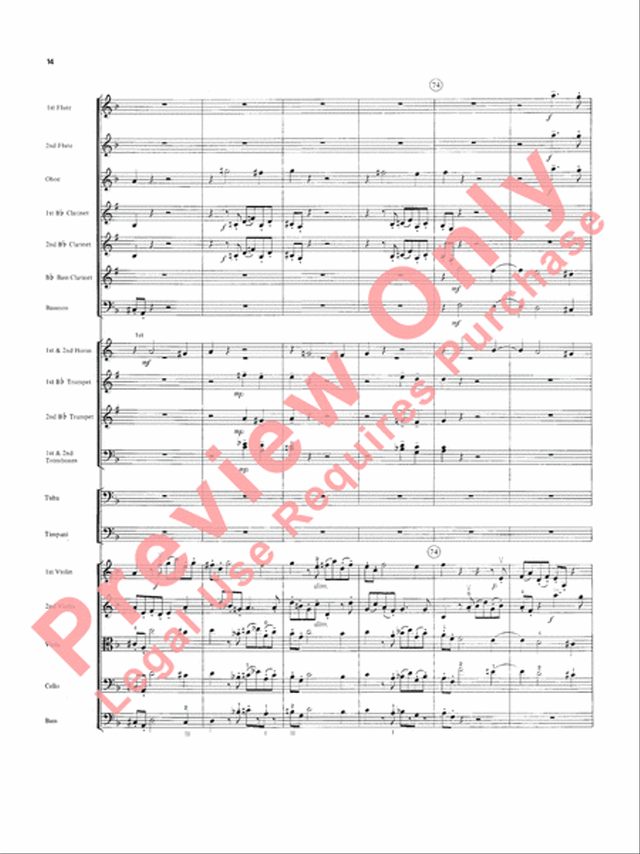 Overture in D minor (Concerto Grosso) Full Orchestra scores gallery preview page 15