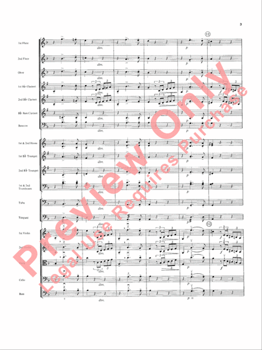 Overture in D minor (Concerto Grosso) Full Orchestra scores gallery preview page 4