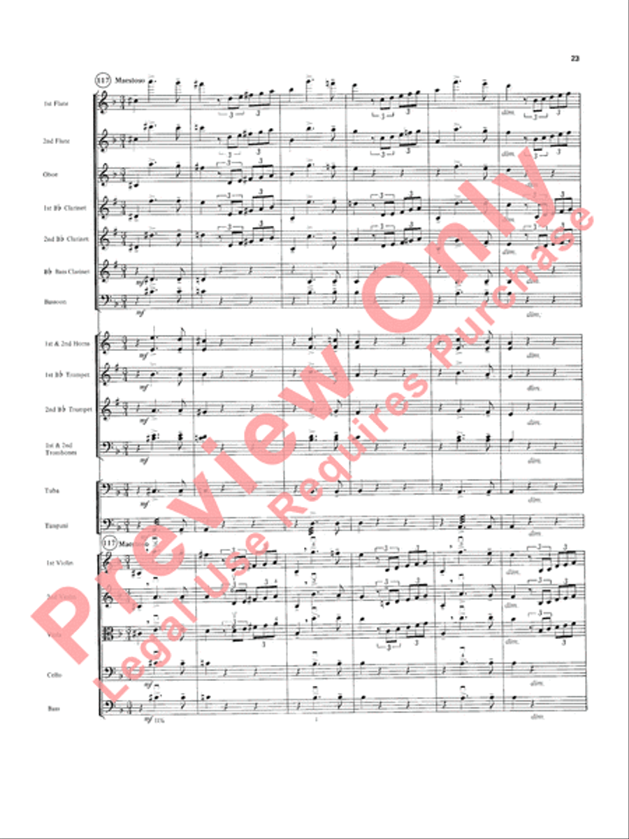 Overture in D minor (Concerto Grosso) Full Orchestra scores gallery preview page 24