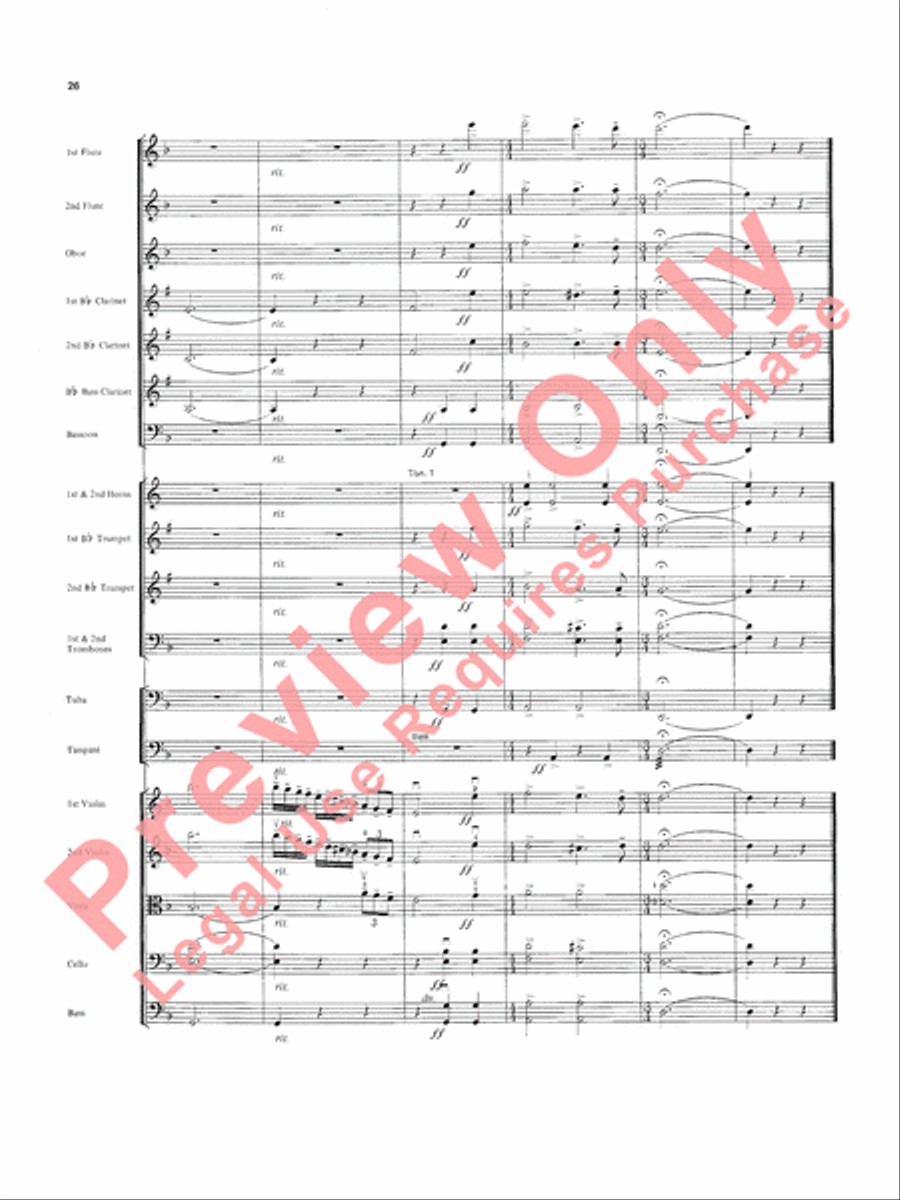 Overture in D minor (Concerto Grosso) Full Orchestra scores gallery preview page 27