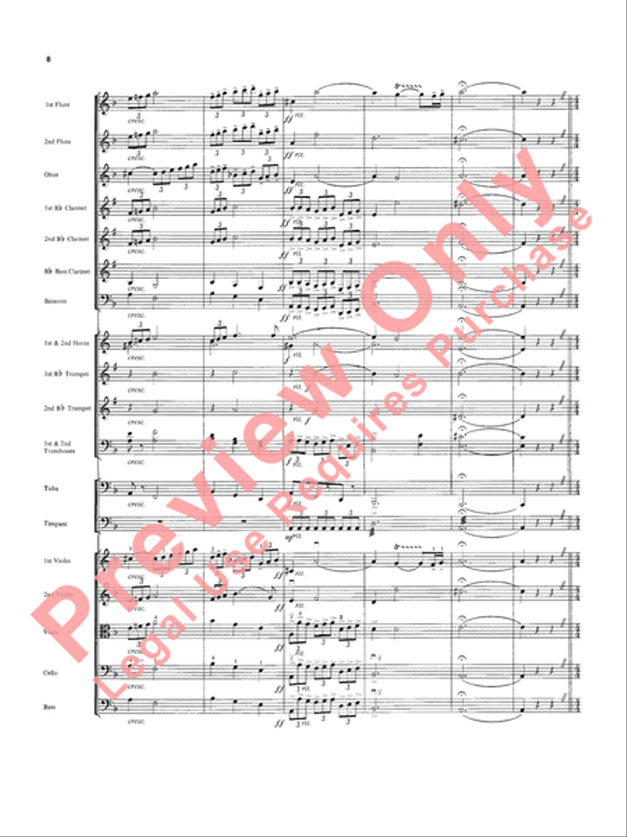 Overture in D minor (Concerto Grosso) Full Orchestra scores gallery preview page 9