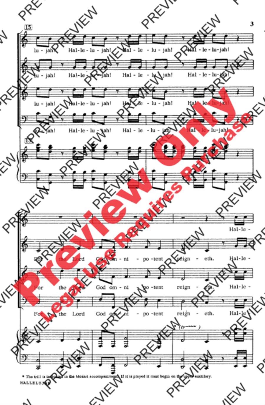 Hallelujah Chorus in C Major 4-Part scores gallery preview page 4