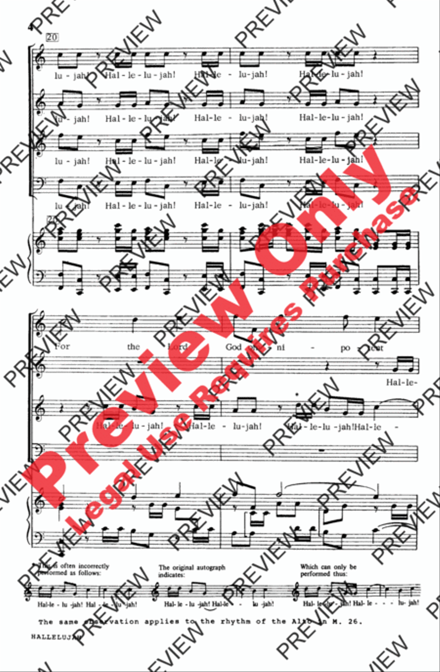 Hallelujah Chorus in C Major 4-Part scores gallery preview page 5