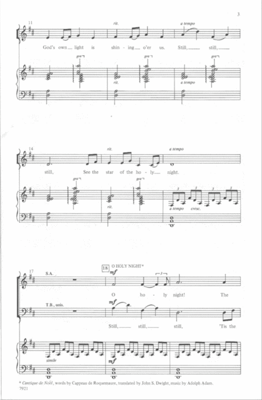 Still the Holiest Night 4-Part scores gallery preview page 3