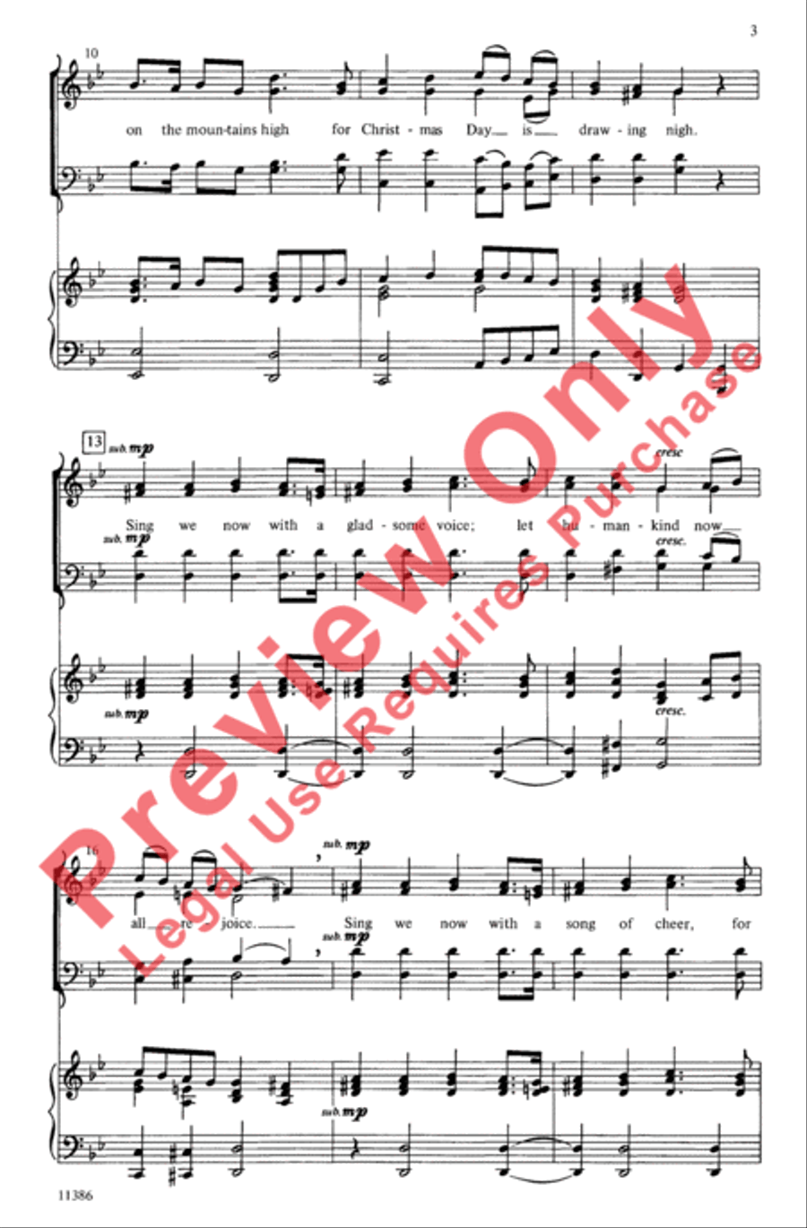 Sing Noel: A Christmas Fanfare 4-Part scores gallery preview page 3