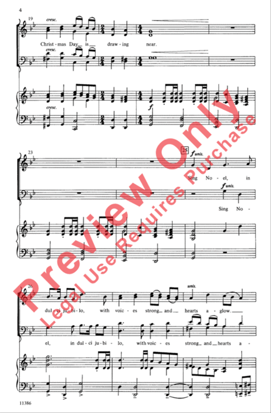 Sing Noel: A Christmas Fanfare 4-Part scores gallery preview page 4