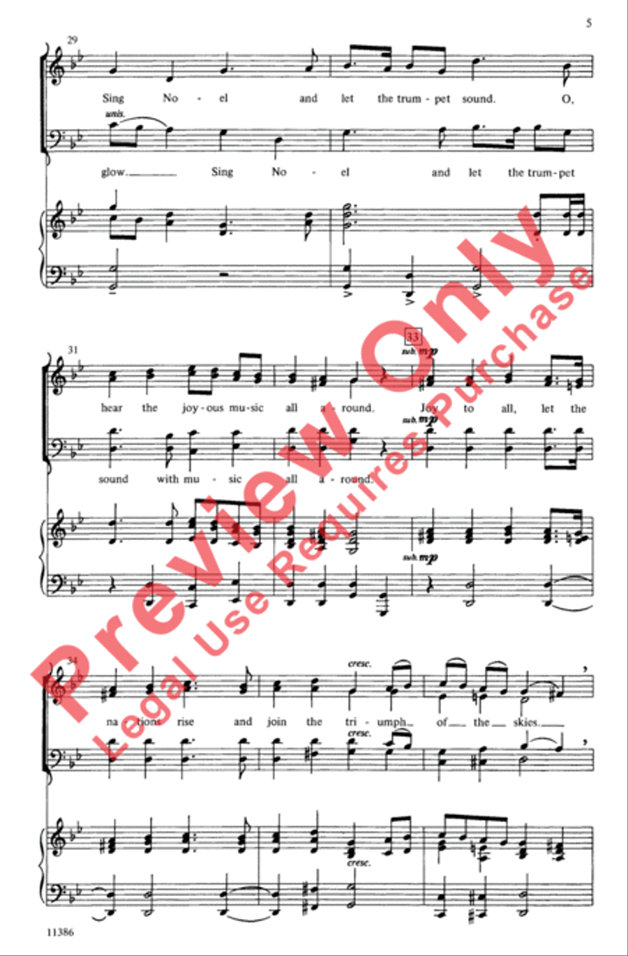 Sing Noel: A Christmas Fanfare 4-Part scores gallery preview page 5