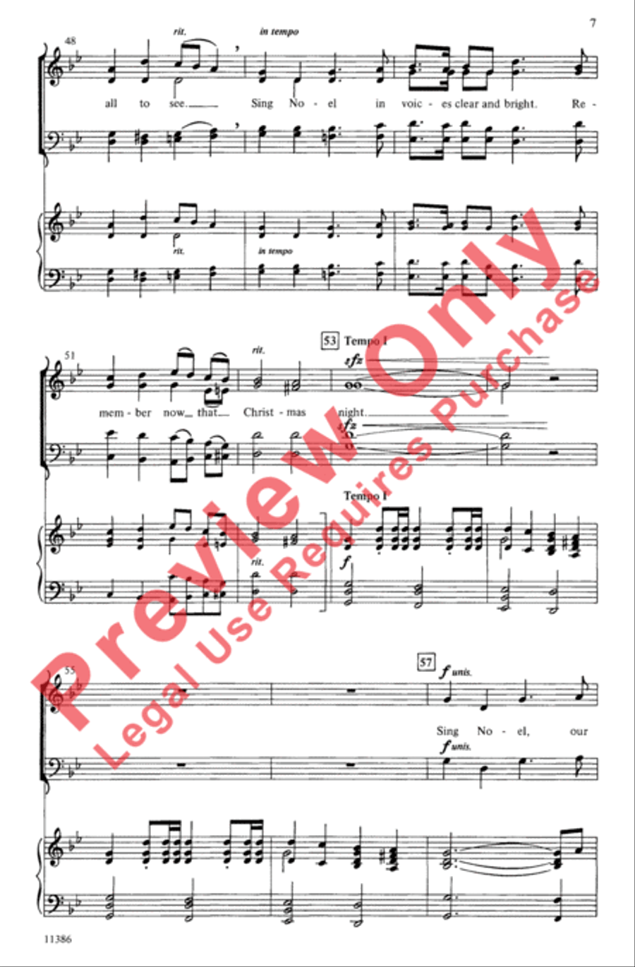 Sing Noel: A Christmas Fanfare 4-Part scores gallery preview page 7