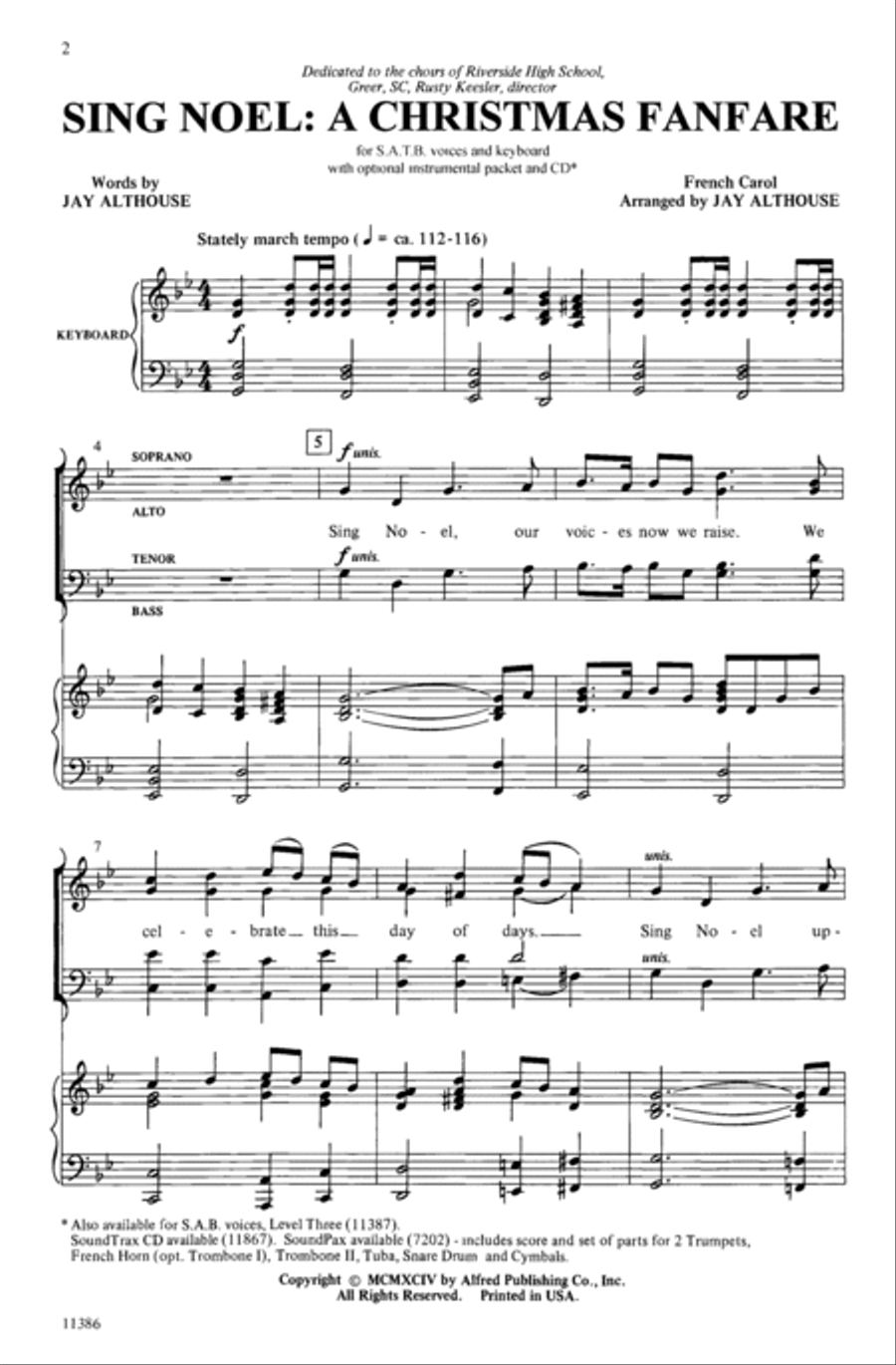 Sing Noel: A Christmas Fanfare 4-Part scores gallery preview page 9