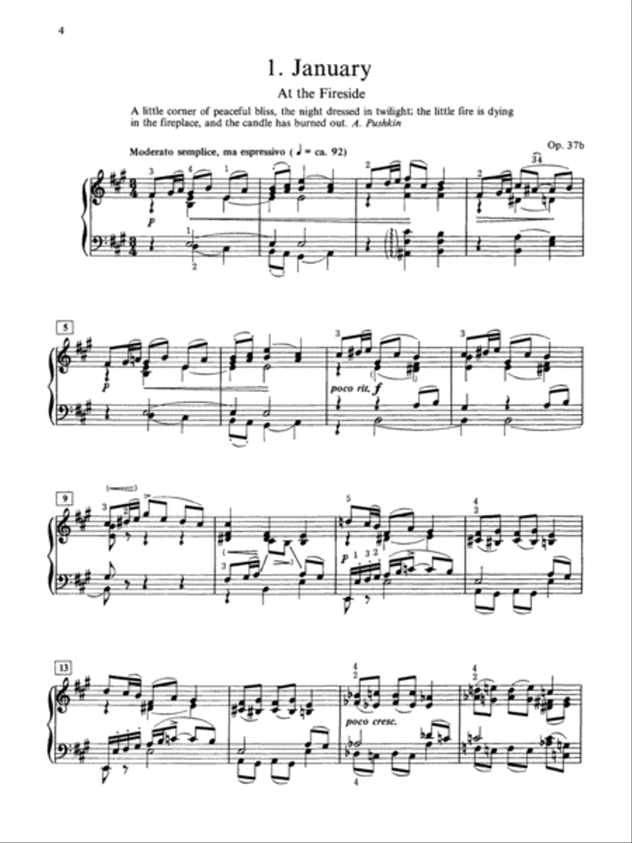Tchaikovsky -- The Seasons Piano Solo scores gallery preview page 3