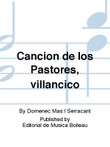 Cancion de los Pastores, villancico