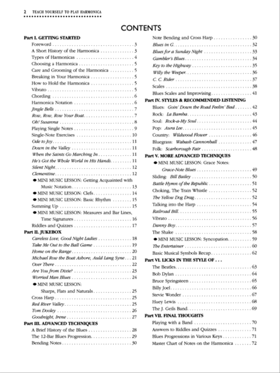 Alfred's Teach Yourself to Play Harmonica Harmonica scores gallery preview page 2