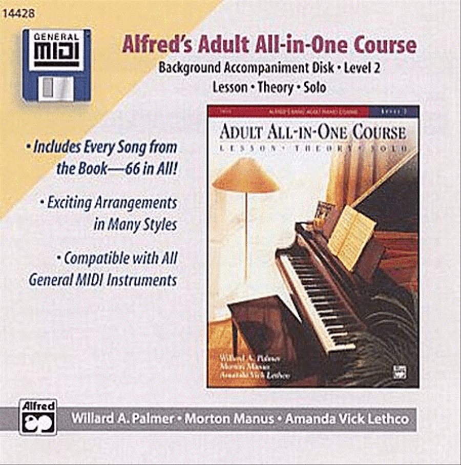 Alfred's Adult All-in-One Course - Level 2 (Background Accompaniment Disks) Piano Solo scores gallery preview page 1