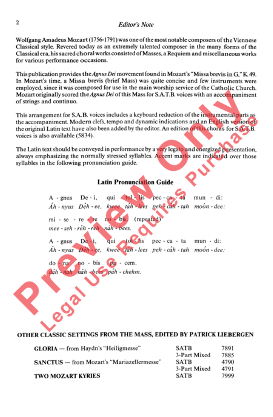 Agnus Dei Agnus Dei 3-Part scores gallery preview page 2
