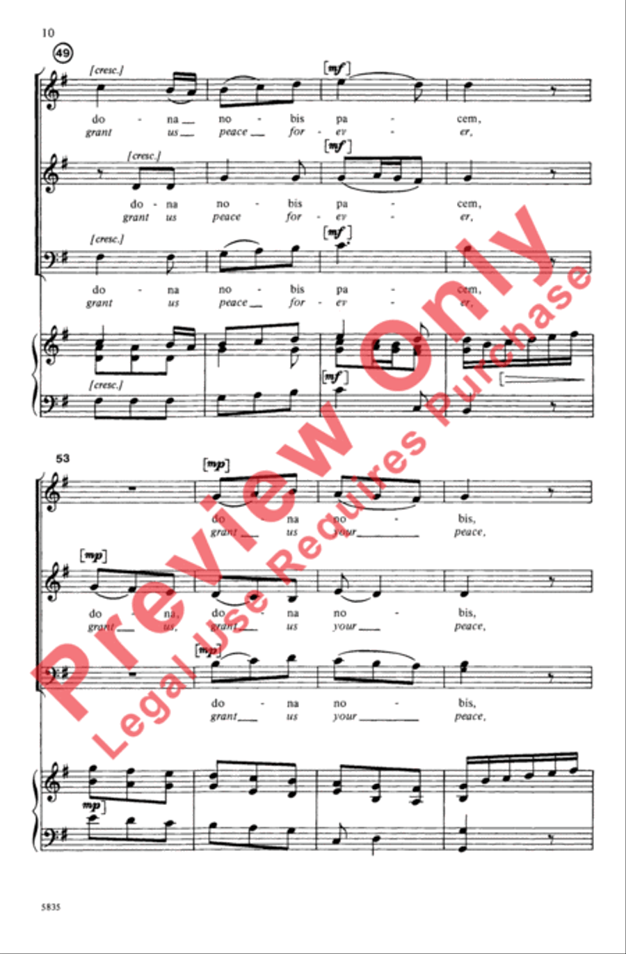 Agnus Dei Agnus Dei 3-Part scores gallery preview page 10