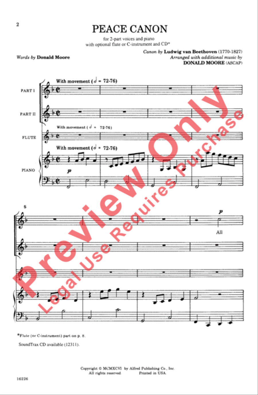 Peace Canon Peace Canon 2-Part scores gallery preview page 2