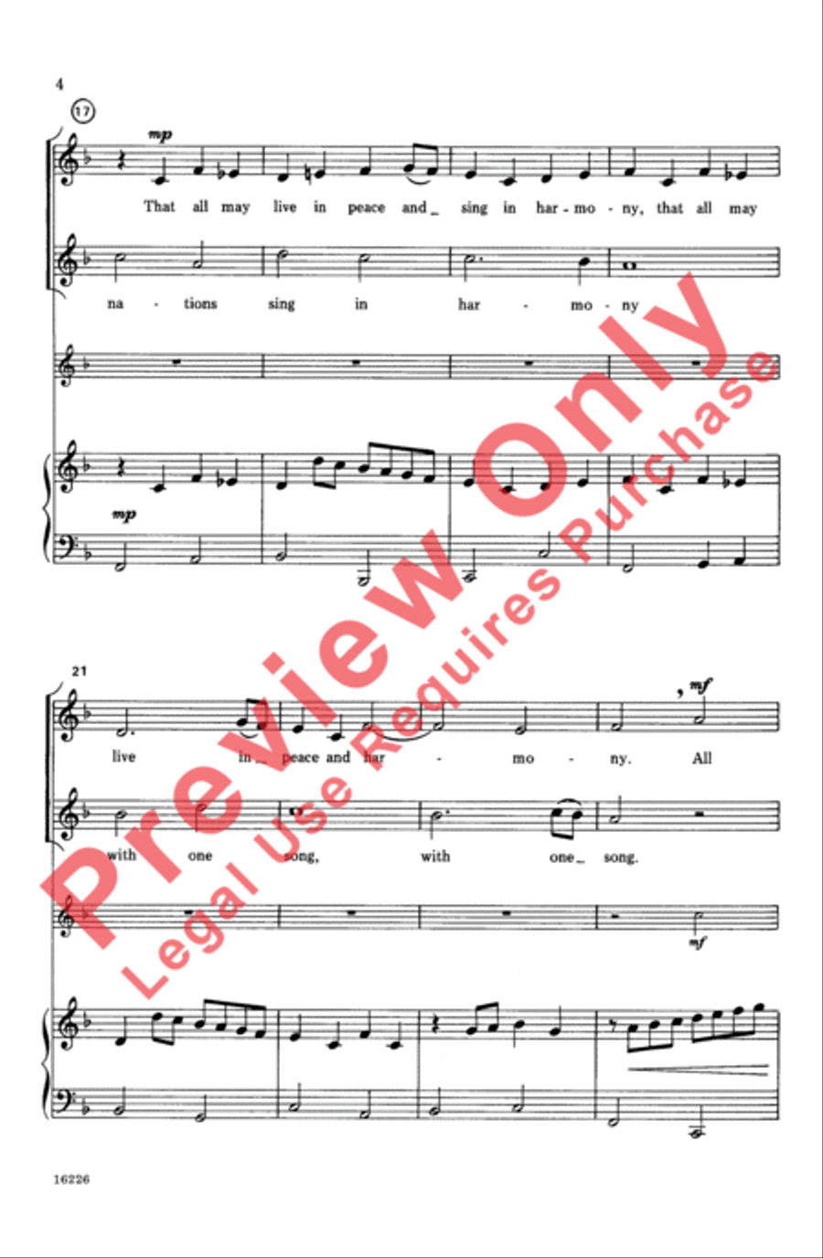 Peace Canon Peace Canon 2-Part scores gallery preview page 4