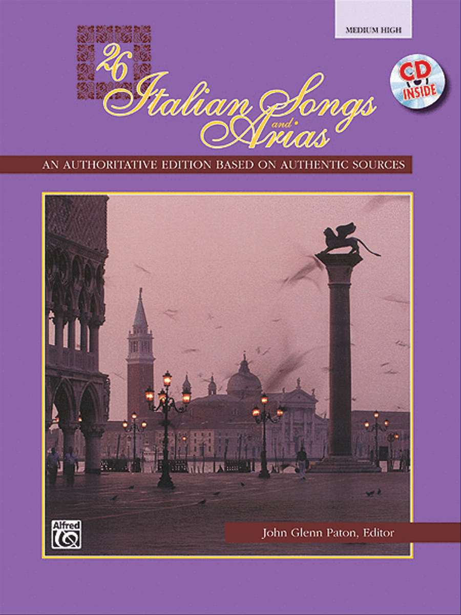 26 Italian Songs and Arias - Medium High Voice (Book/CD) High Voice scores gallery preview page 1