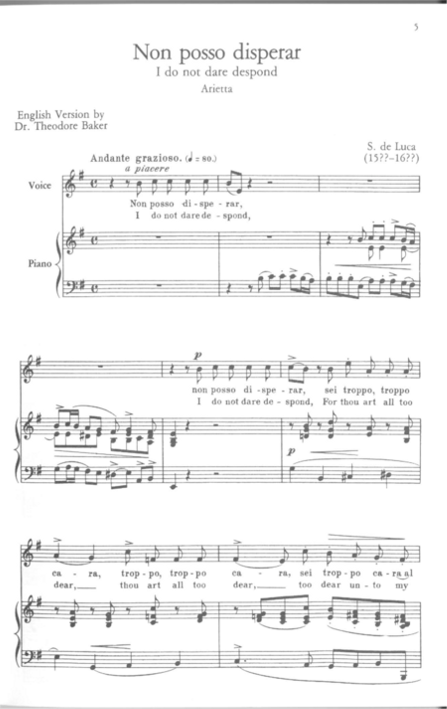 Anthology of Italian Songs of the 17th and 18th Centuries - Book II