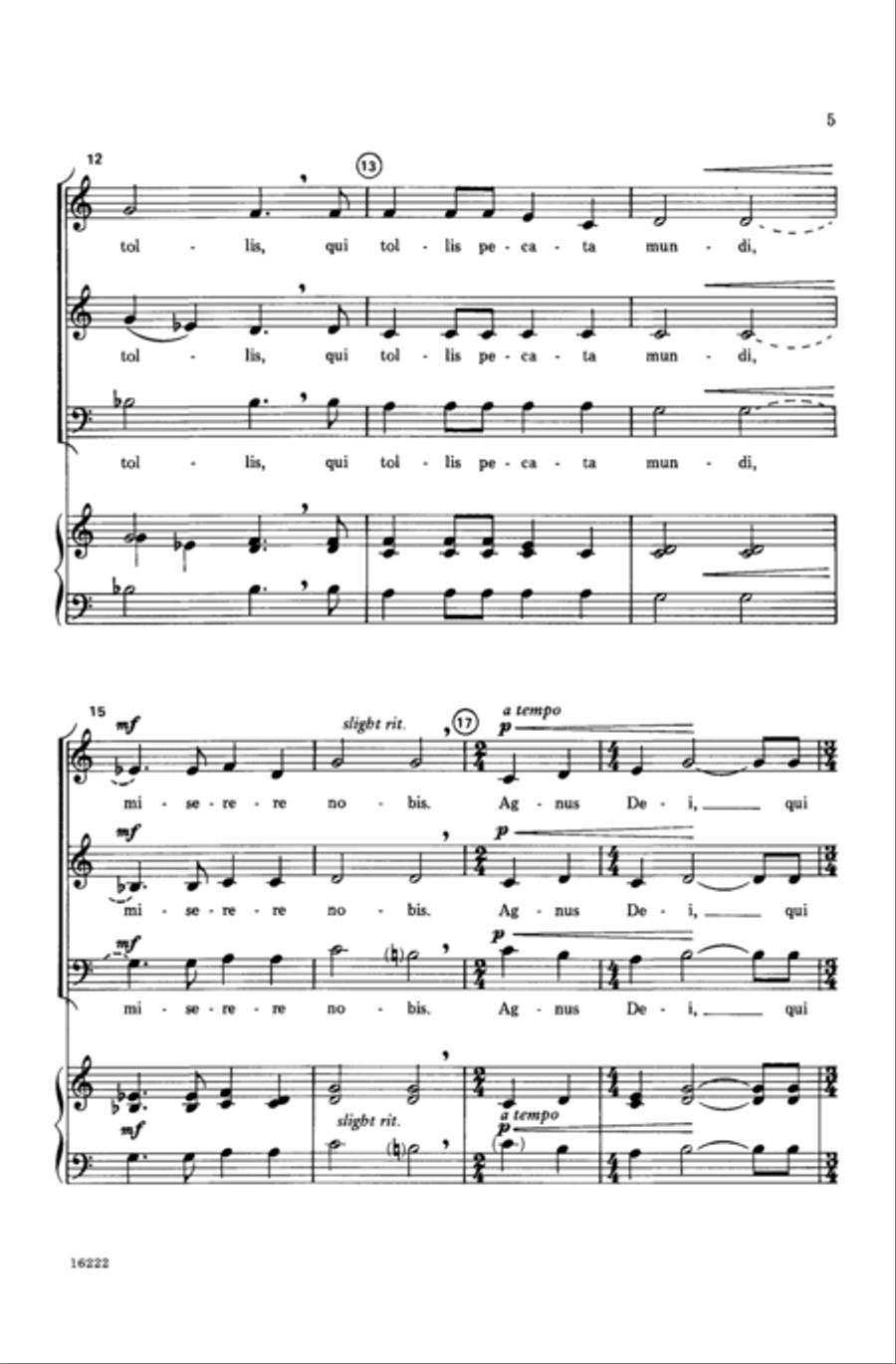 Agnus Dei Agnus Dei 3-Part scores gallery preview page 4