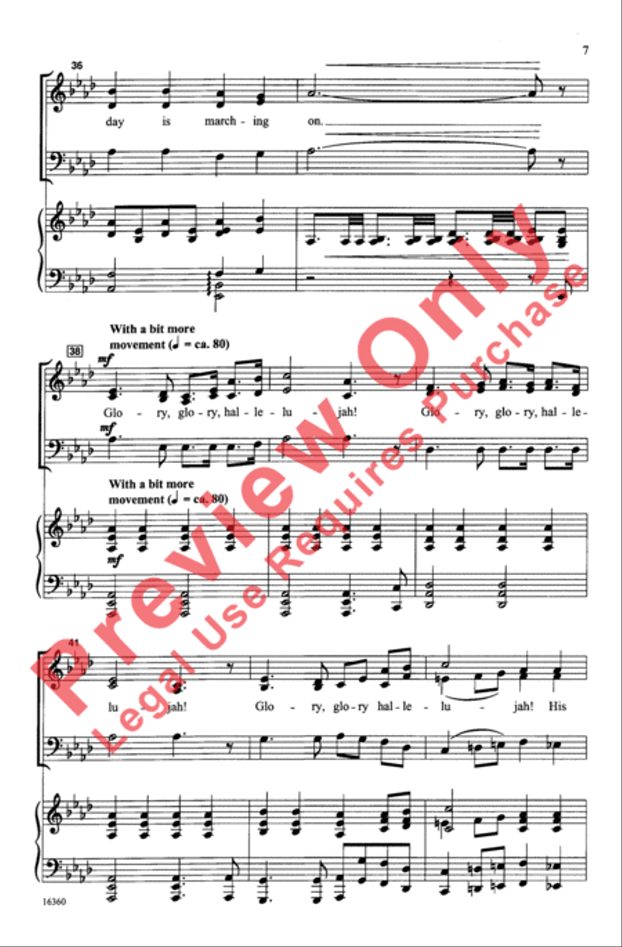 Battle Hymn of the Republic 3-Part scores gallery preview page 7
