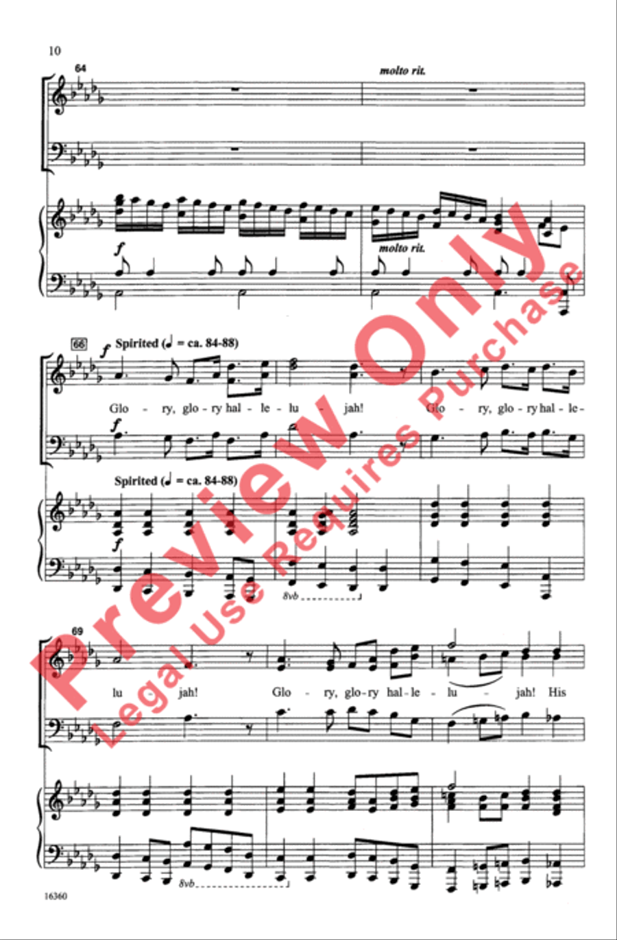 Battle Hymn of the Republic 3-Part scores gallery preview page 10