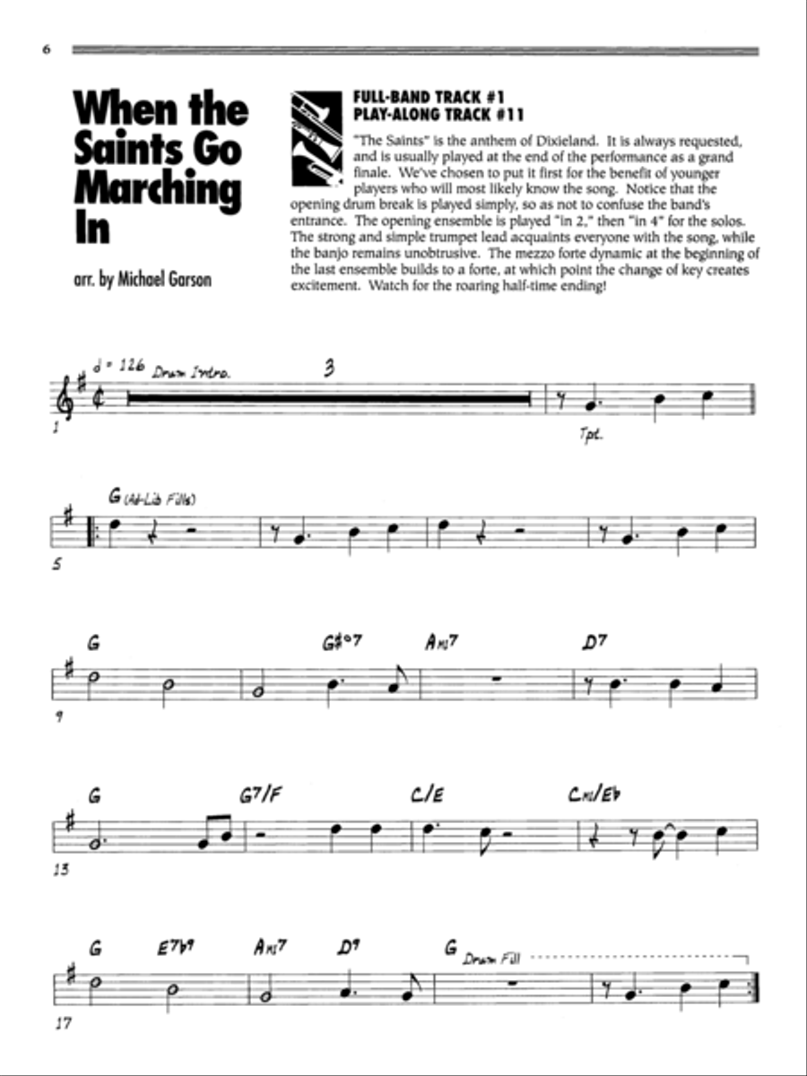 Alfred's SoloTracks Dixieland Clarinet Solo scores gallery preview page 3