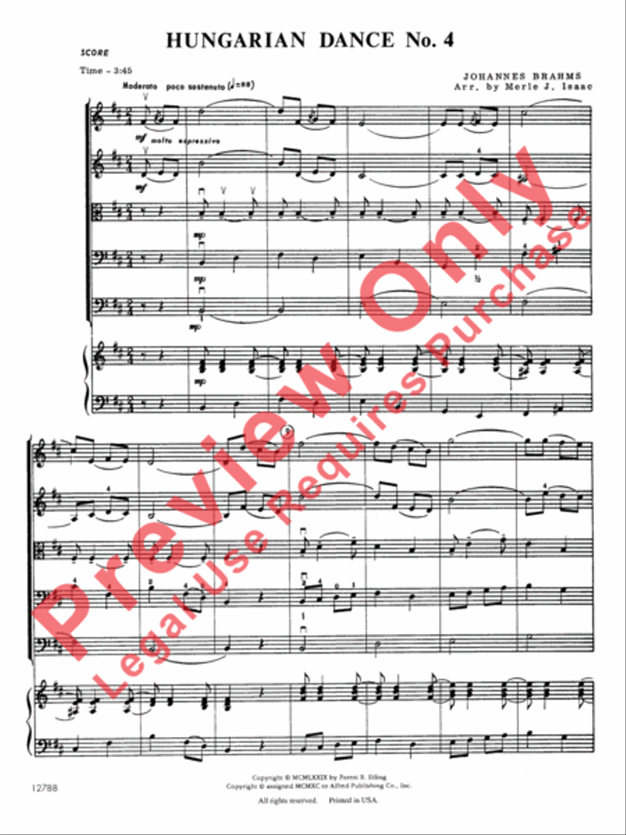 Hungarian Dance No. 4 Hungarian Dance No. 4 String Orchestra scores gallery preview page 3