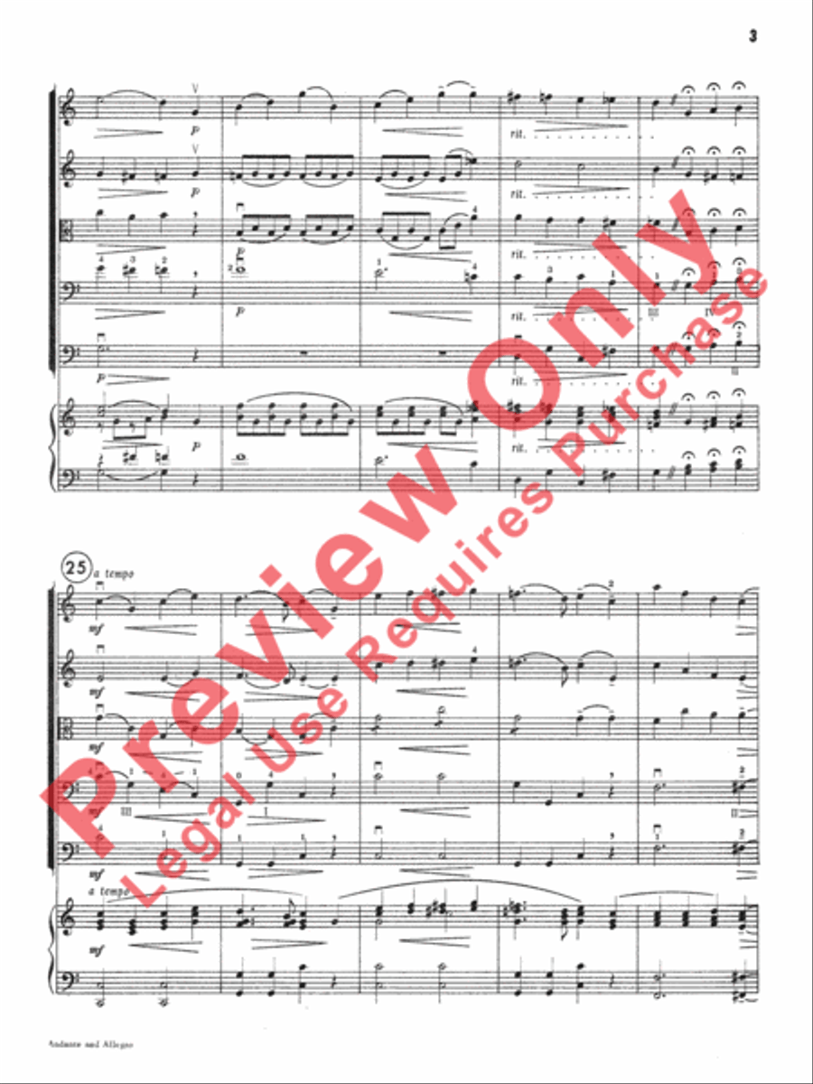 Andante and Allegro Andante and Allegro String Orchestra scores gallery preview page 6