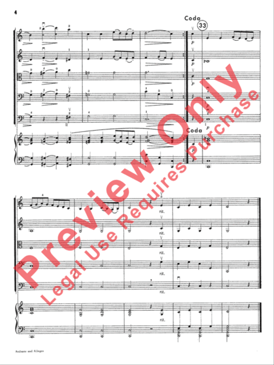Andante and Allegro Andante and Allegro String Orchestra scores gallery preview page 7