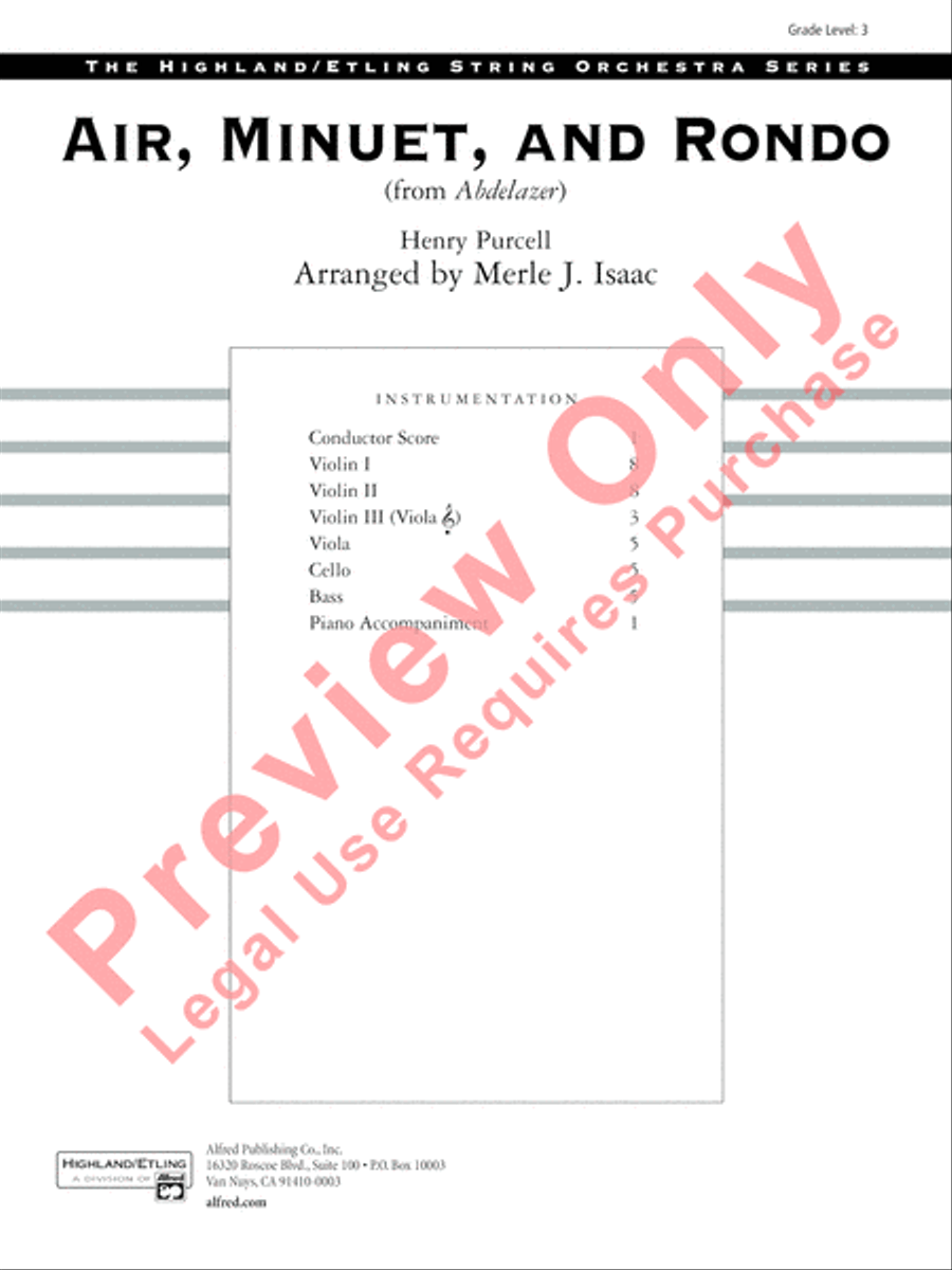 Air, Minuet and Rondo Air, Minuet and Rondo String Orchestra scores gallery preview page 2