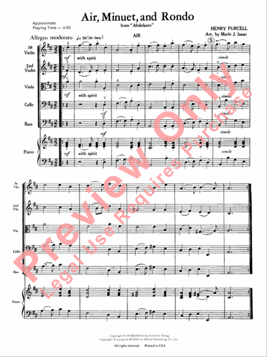 Air, Minuet and Rondo Air, Minuet and Rondo String Orchestra scores gallery preview page 4