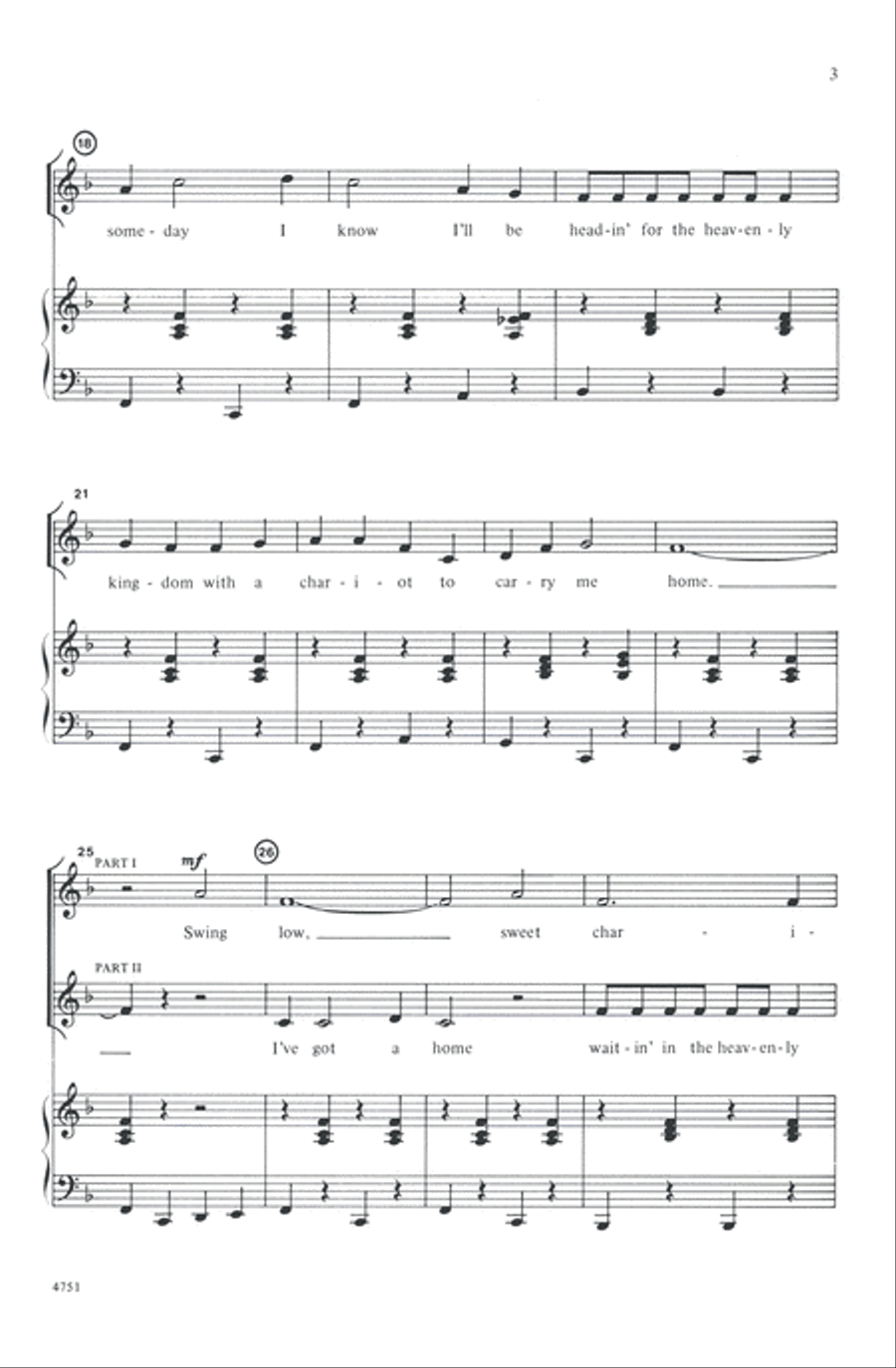 Chariots Comin'! (Swing Low, Sweet Chariot) 2-Part scores gallery preview page 3