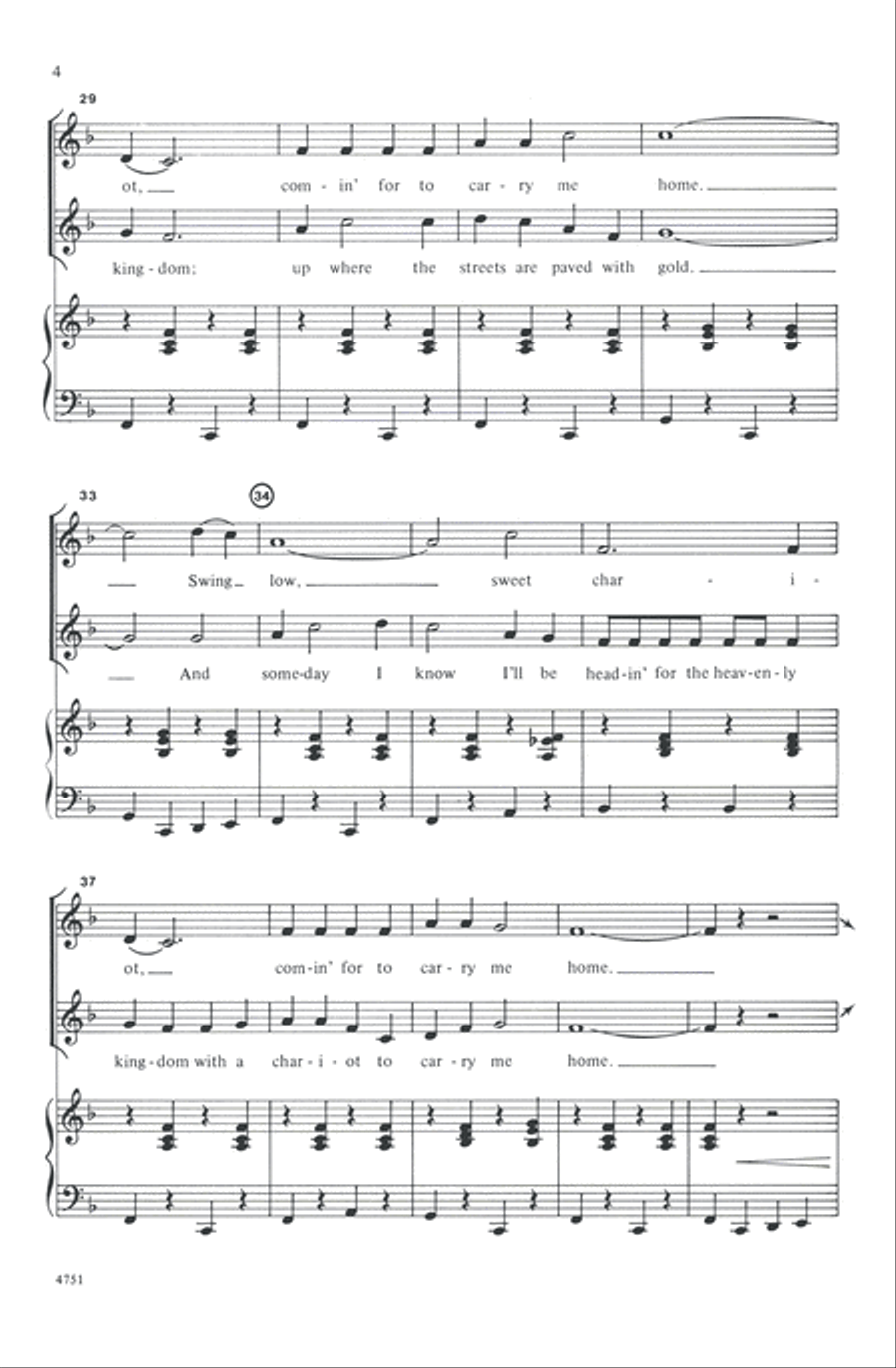 Chariots Comin'! (Swing Low, Sweet Chariot) 2-Part scores gallery preview page 4