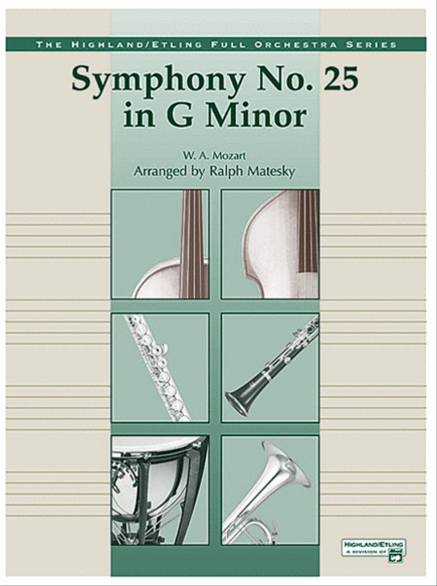 Mozart's Symphony No. 25 in G Minor, 3rd & 4th Movements Full Orchestra scores gallery preview page 1