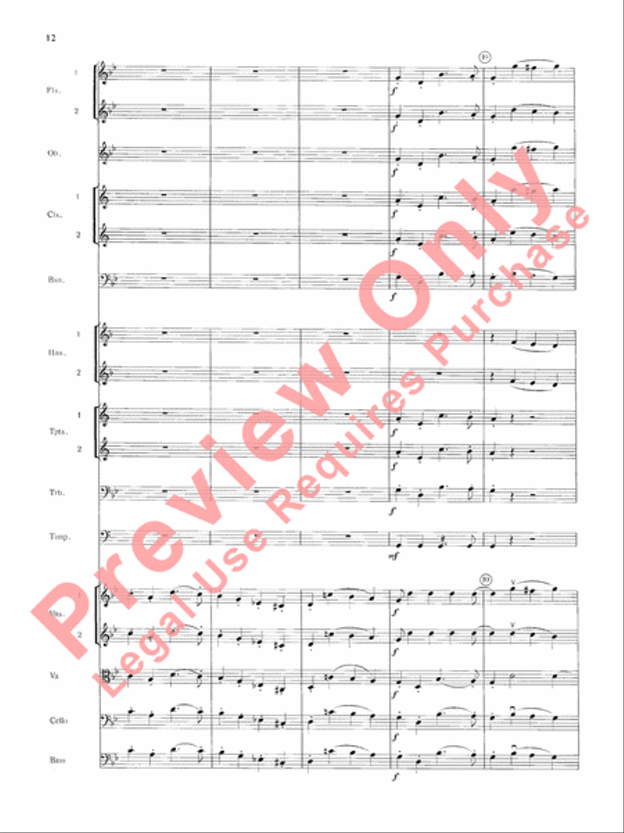 Mozart's Symphony No. 25 in G Minor, 3rd & 4th Movements Full Orchestra scores gallery preview page 15