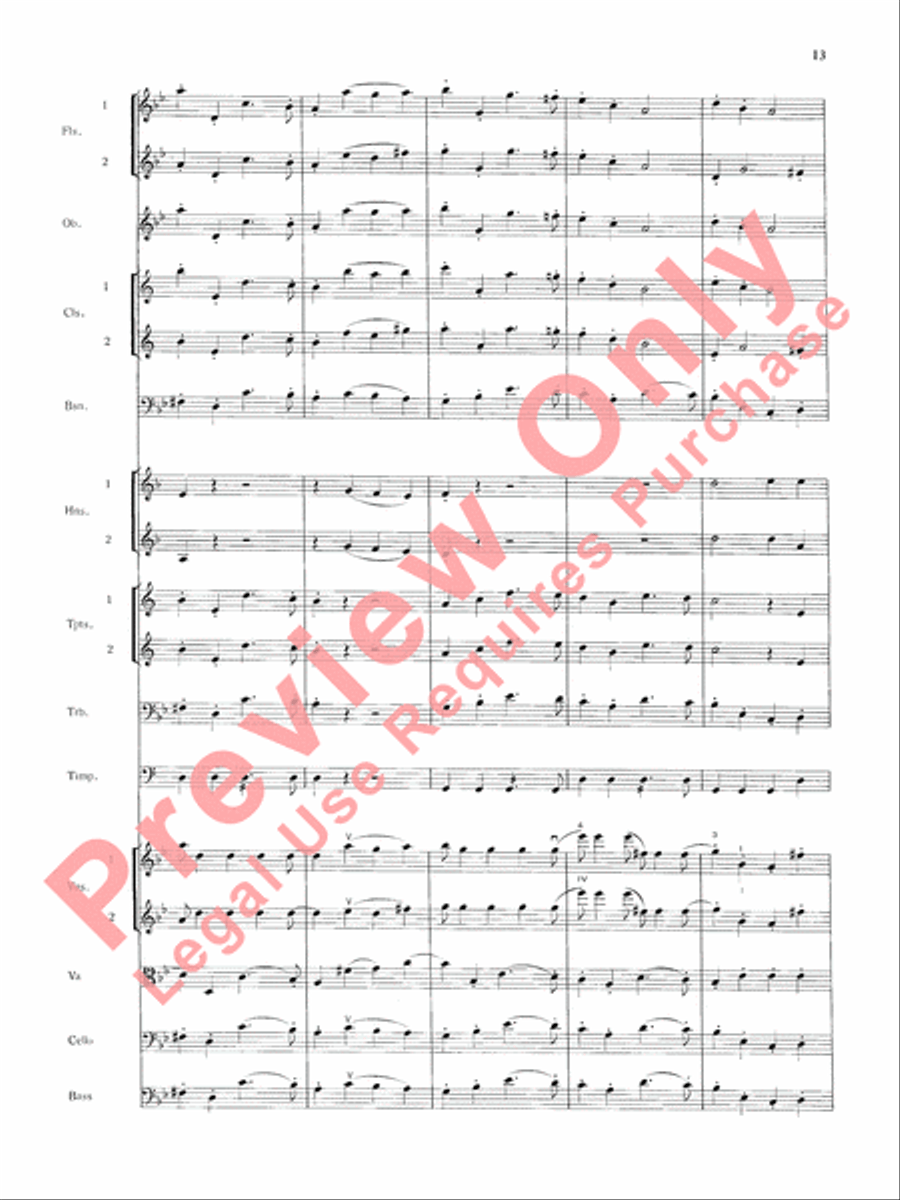 Mozart's Symphony No. 25 in G Minor, 3rd & 4th Movements Full Orchestra scores gallery preview page 16