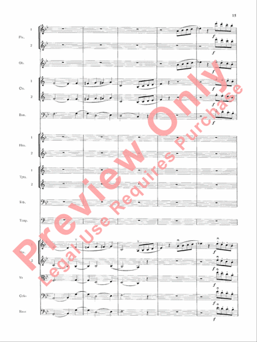 Mozart's Symphony No. 25 in G Minor, 3rd & 4th Movements Full Orchestra scores gallery preview page 18