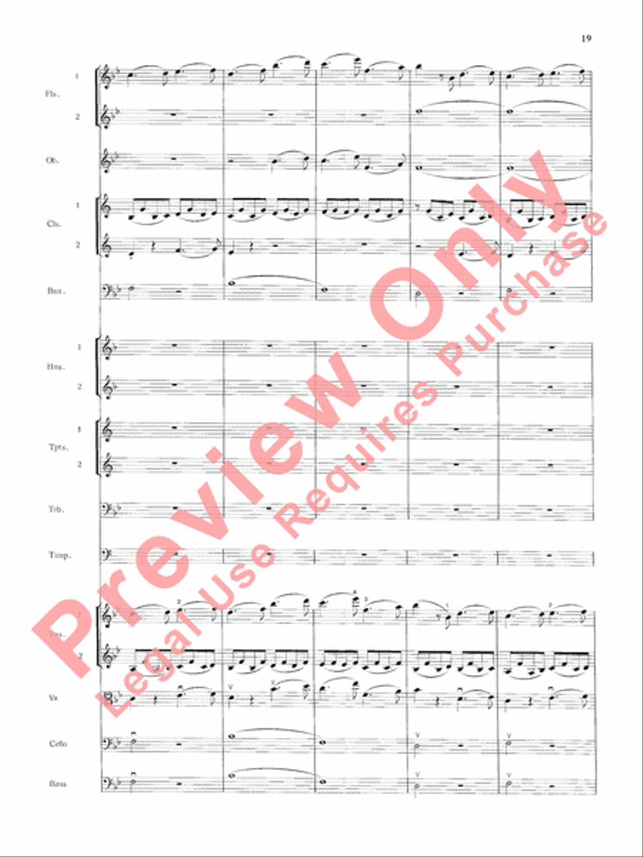 Mozart's Symphony No. 25 in G Minor, 3rd & 4th Movements Full Orchestra scores gallery preview page 22