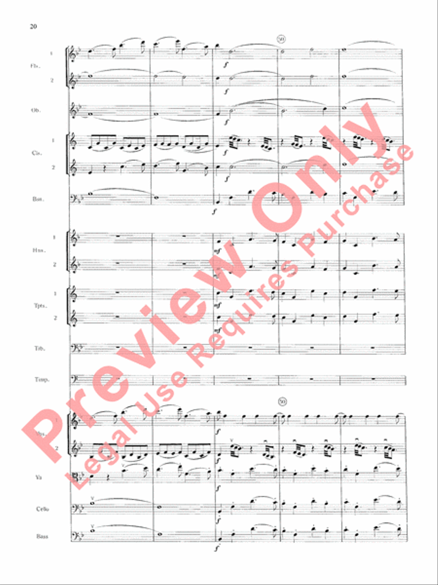 Mozart's Symphony No. 25 in G Minor, 3rd & 4th Movements Full Orchestra scores gallery preview page 23