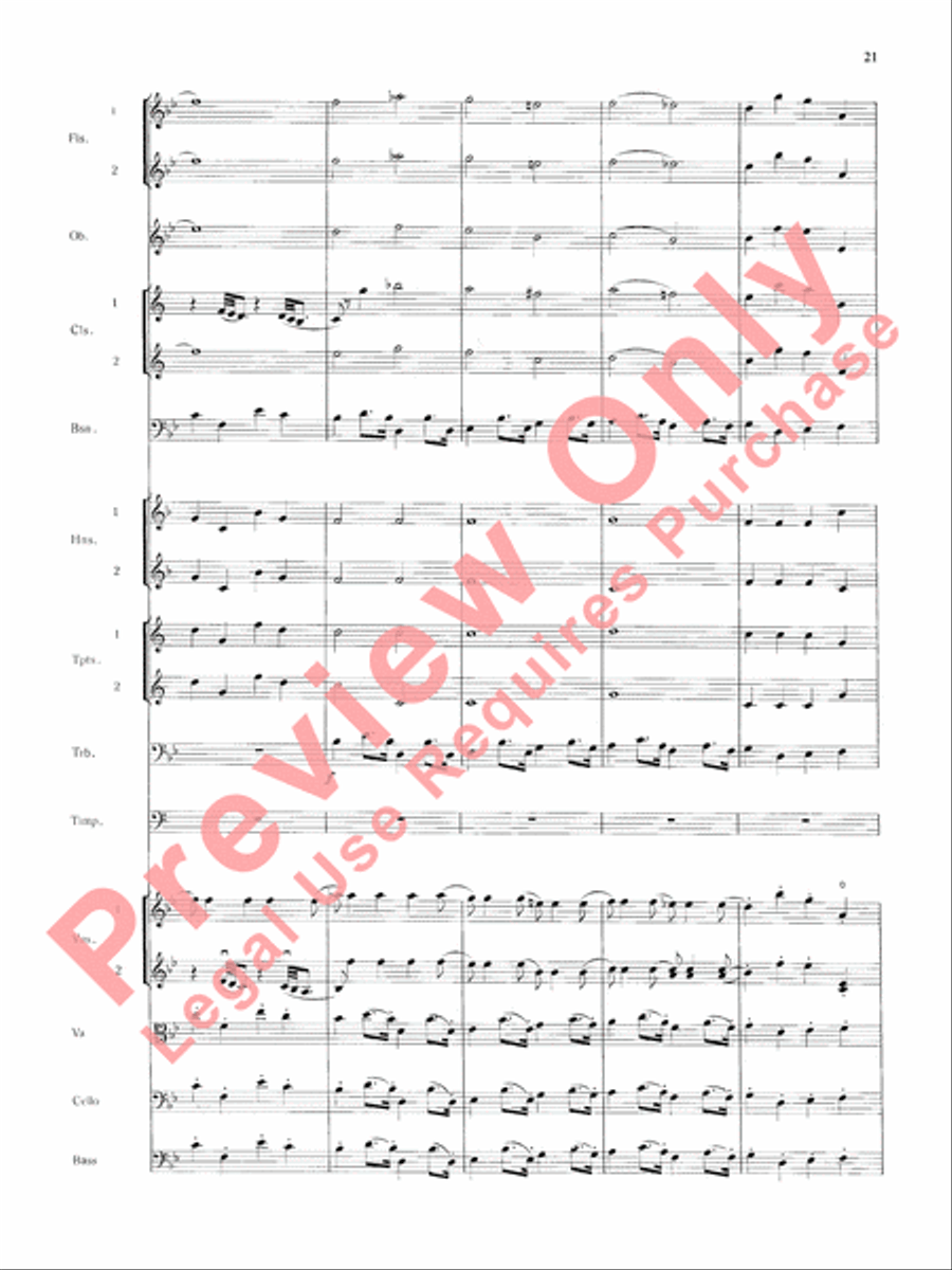 Mozart's Symphony No. 25 in G Minor, 3rd & 4th Movements Full Orchestra scores gallery preview page 24