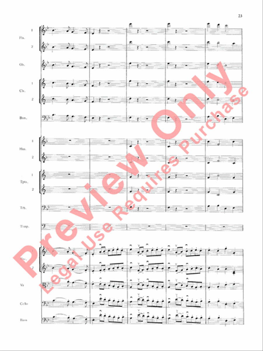 Mozart's Symphony No. 25 in G Minor, 3rd & 4th Movements Full Orchestra scores gallery preview page 26