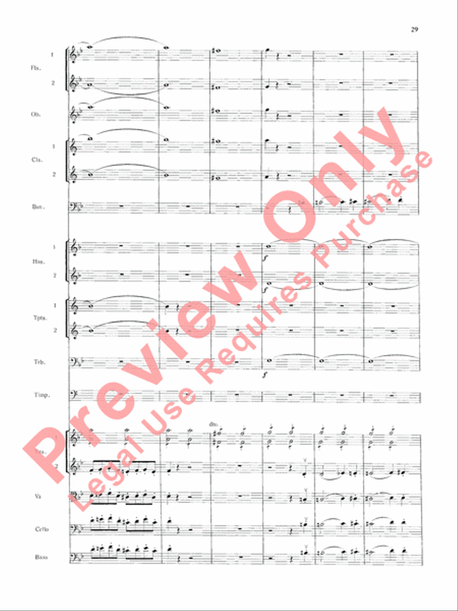 Mozart's Symphony No. 25 in G Minor, 3rd & 4th Movements Full Orchestra scores gallery preview page 32