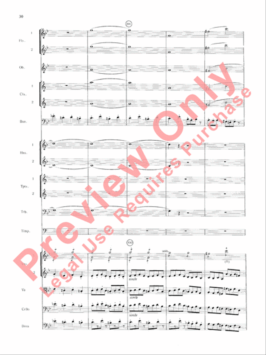 Mozart's Symphony No. 25 in G Minor, 3rd & 4th Movements Full Orchestra scores gallery preview page 33