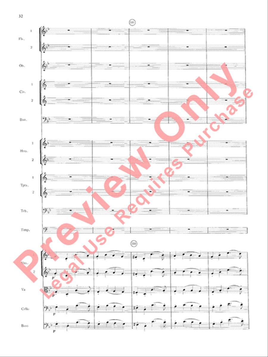 Mozart's Symphony No. 25 in G Minor, 3rd & 4th Movements Full Orchestra scores gallery preview page 35