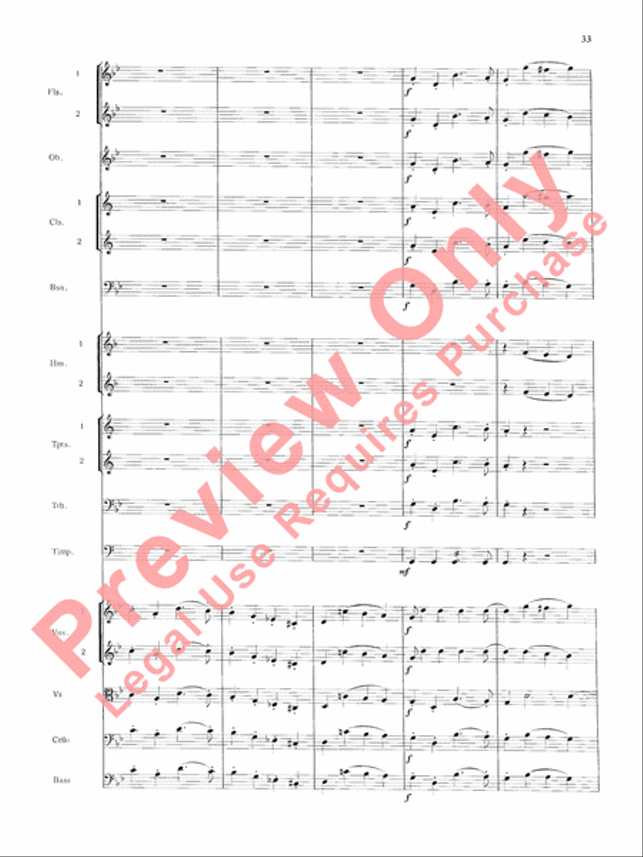 Mozart's Symphony No. 25 in G Minor, 3rd & 4th Movements Full Orchestra scores gallery preview page 36