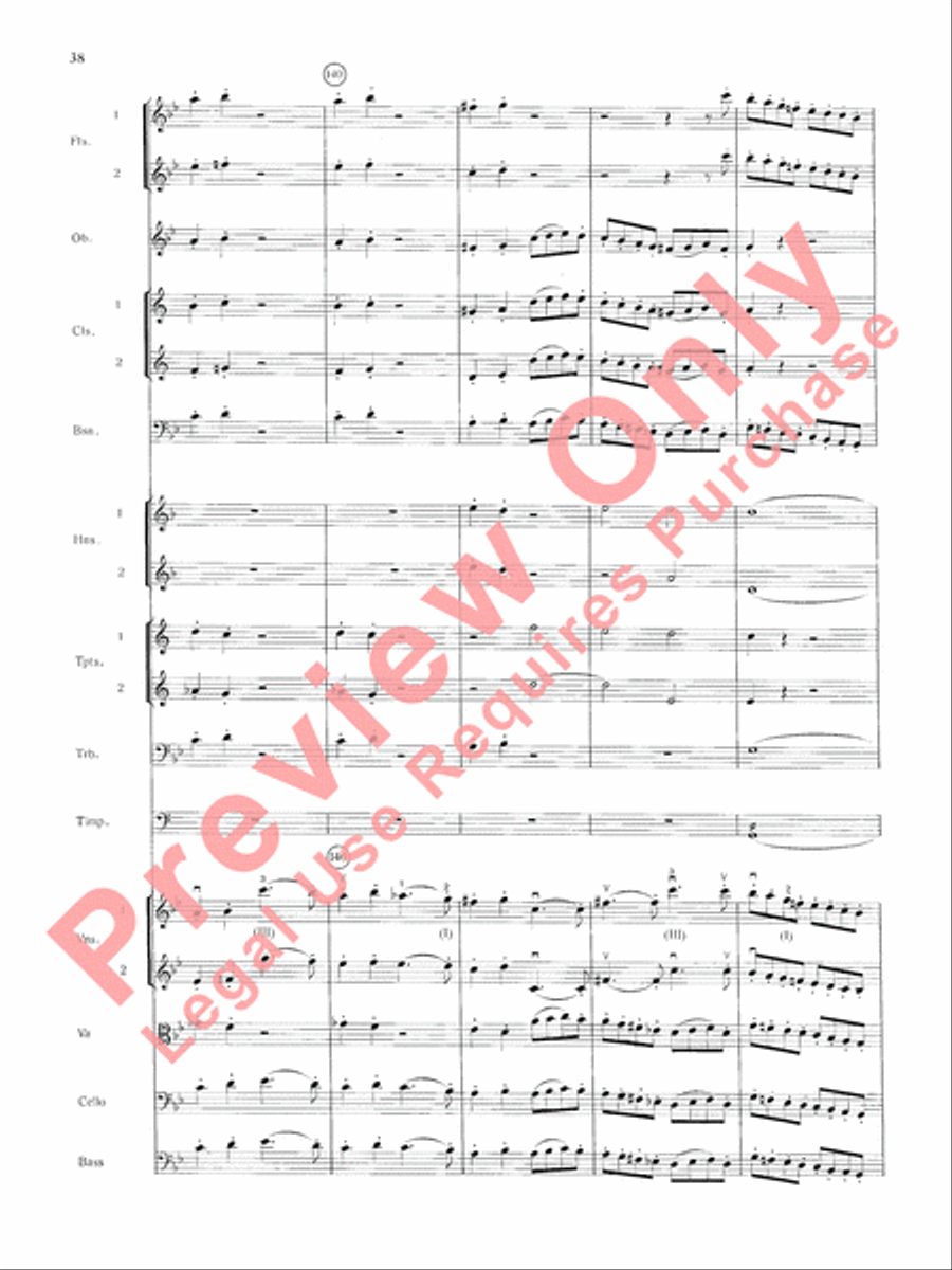Mozart's Symphony No. 25 in G Minor, 3rd & 4th Movements Full Orchestra scores gallery preview page 41