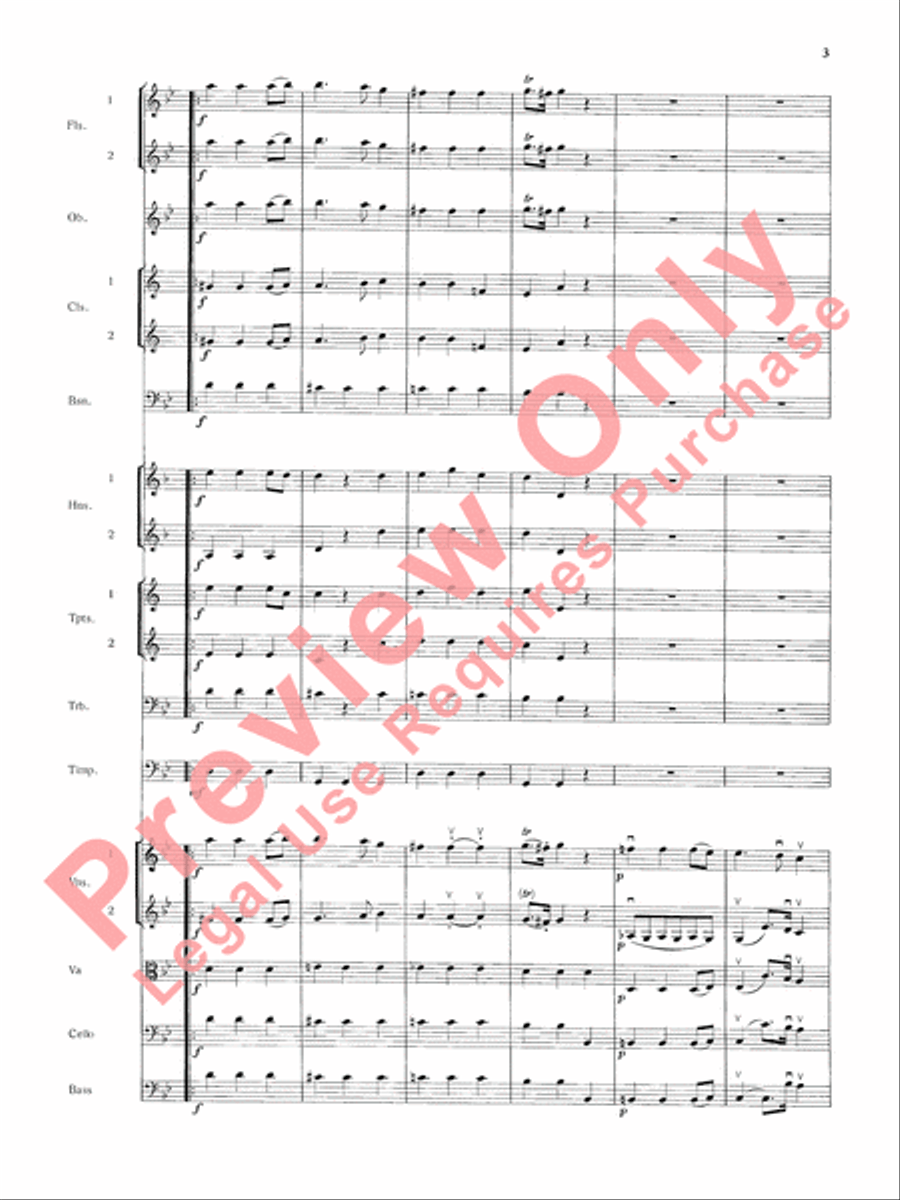 Mozart's Symphony No. 25 in G Minor, 3rd & 4th Movements Full Orchestra scores gallery preview page 6